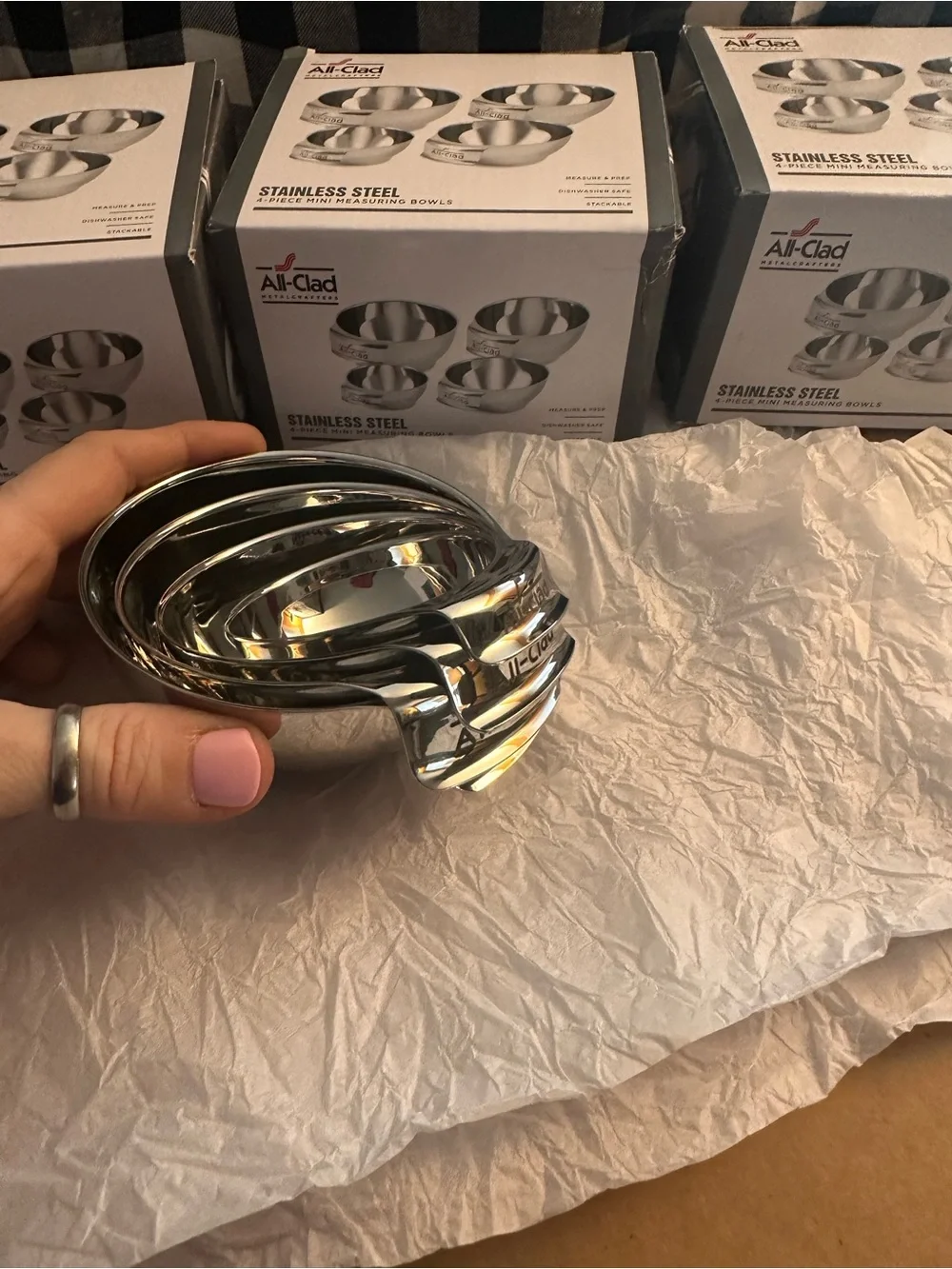 All-Clad Stainless Steel 4-Piece Mini Measuring Bowls